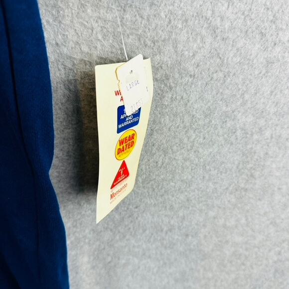 New Kittens Sz Large Nightgown Winter Birds Long Sleeve Blue Warm Vintage NWT - Picture 5 of 10